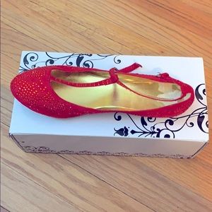 Red t-strap flats Brand:Rampage New in box!